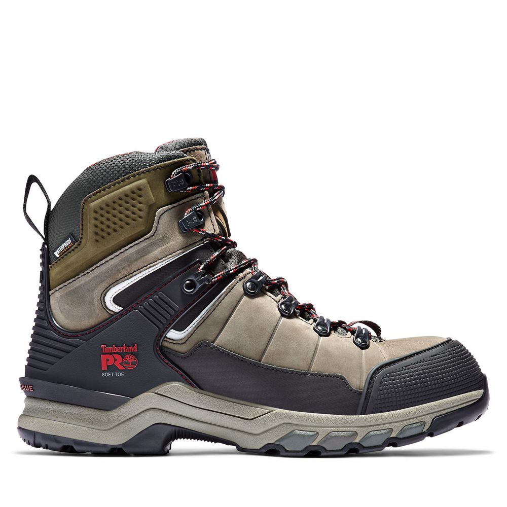 Bocanci De Muncă Timberland Barbati Masline Verzi/Negrii - Pro® Hypercharge Trd Waterproof Soft-Toe